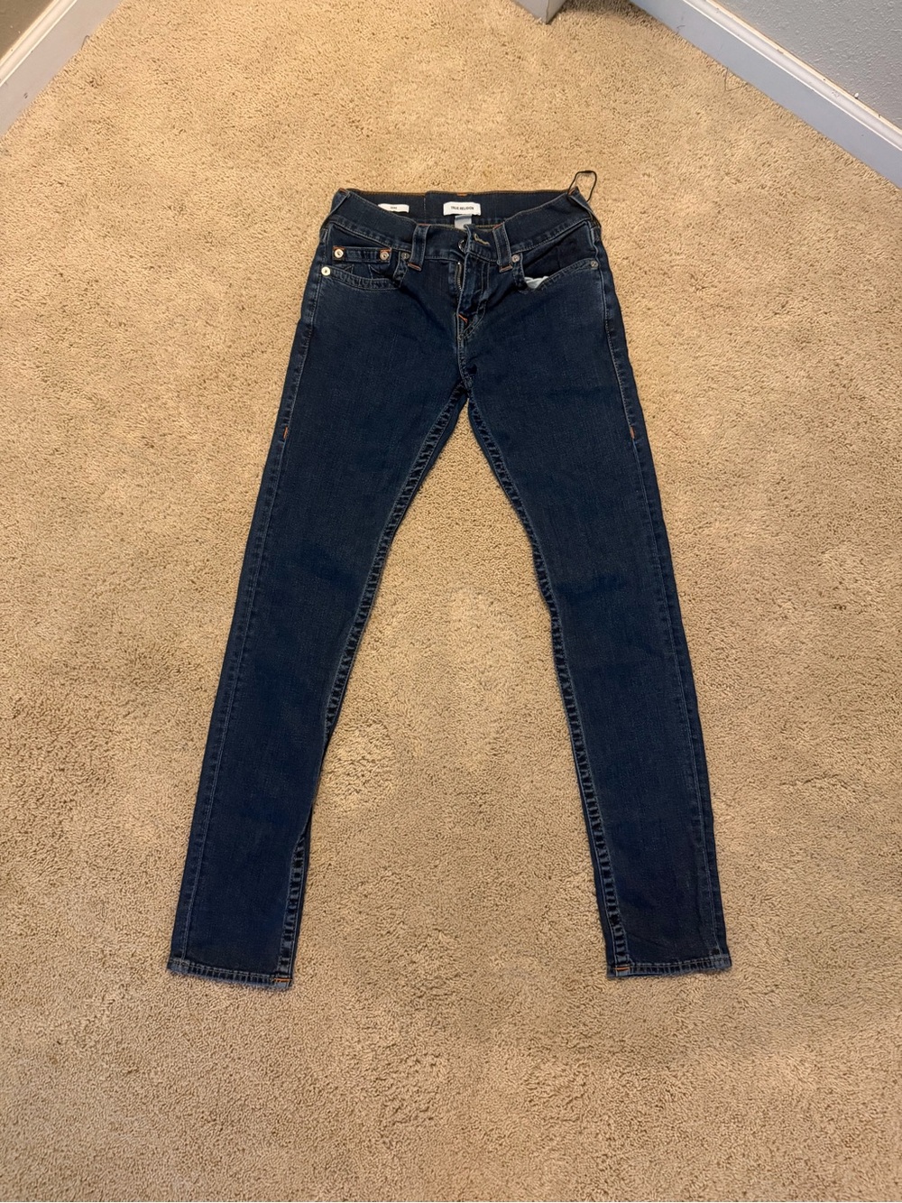 True Religion Men’s Dark Wash Skinny Jeans